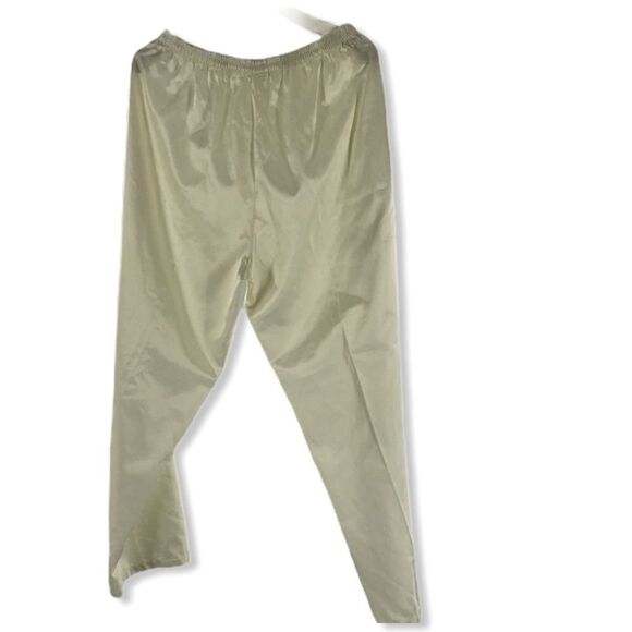 Ivory Satin Pants sz M - Picture 1 of 5